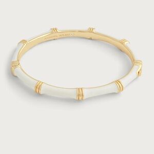 Anabel Aram Gold and White Bangle Bracelet
